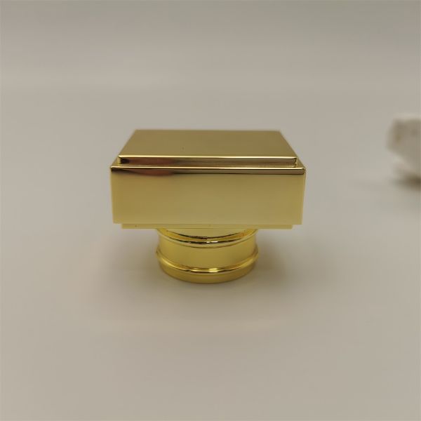 方形金色鋅合金香水蓋